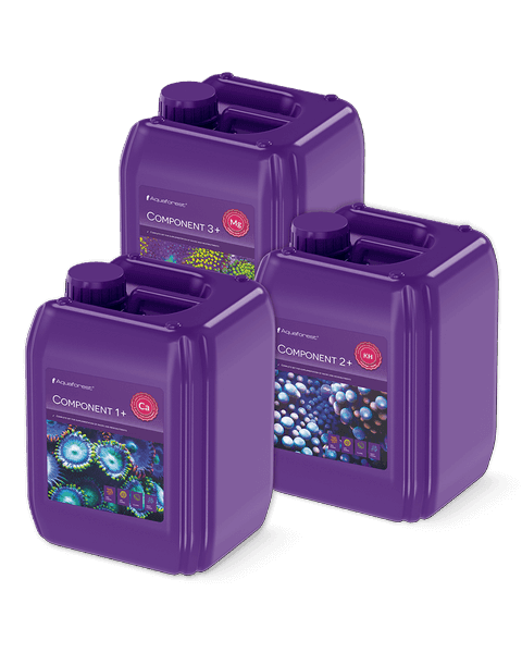 Aquaforest Componentes 1+2+3, suplementos Ca, KH, Mg para corales arrecife.
