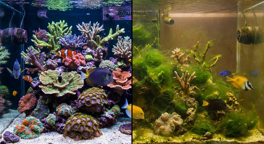 NO3 y PO4 en acuario marino: valores ideales y cómo subir/bajar sin algas