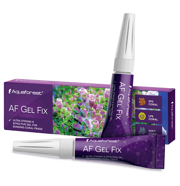 Aquascape gel adhesivo morado AQUAFOREST para fijar corales SPS, LPS, blandos.