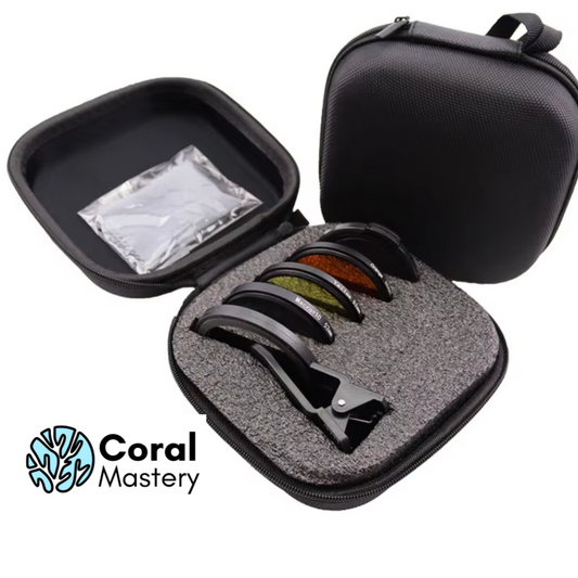 CORAL MASTERY Kit de Lentes 52mm para Fotografía – Macro x10, Filtros de Color y Estuche Protector