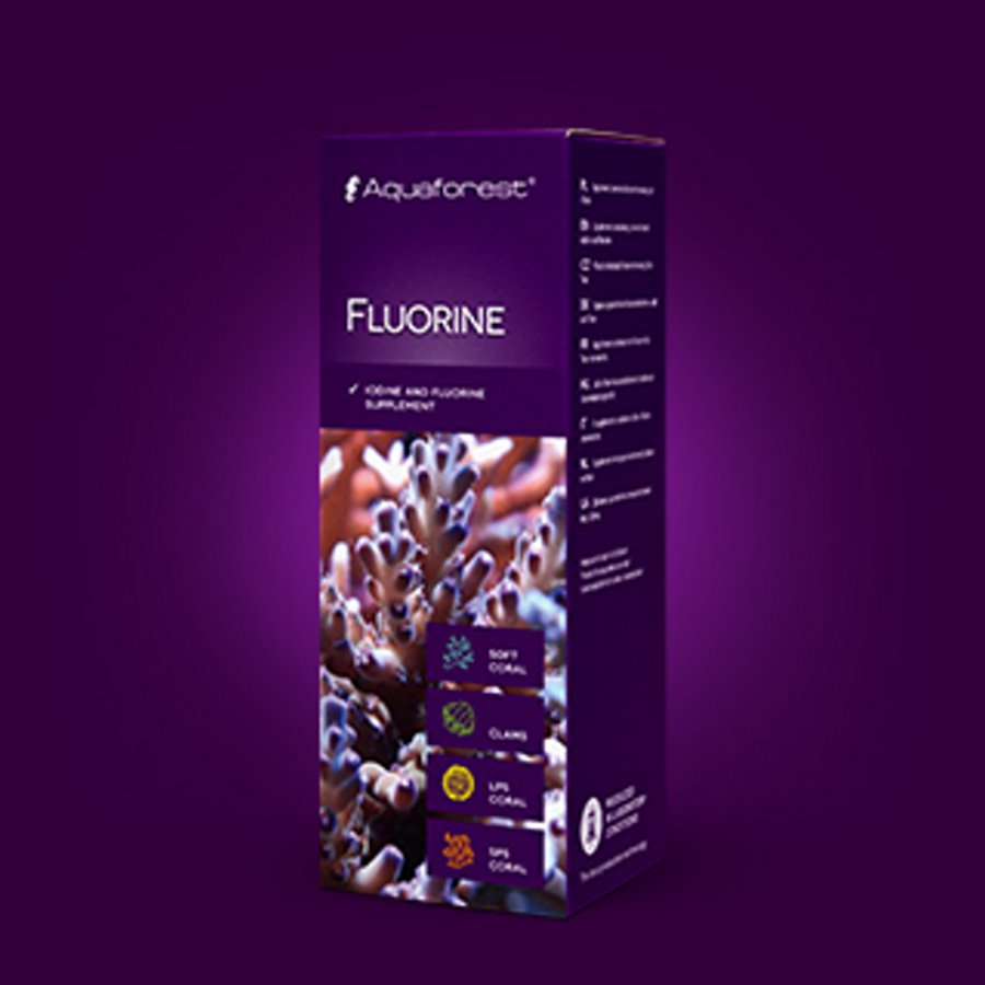 Suplemento líquido Aquaforest FLOURINE 50 ml esencial para corales de arrecife.