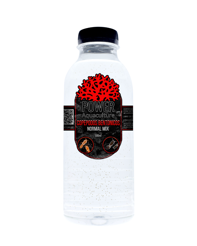 Copépodos vivos Power Aquaculture Normal Mix para alimento de corales y peces marinos.