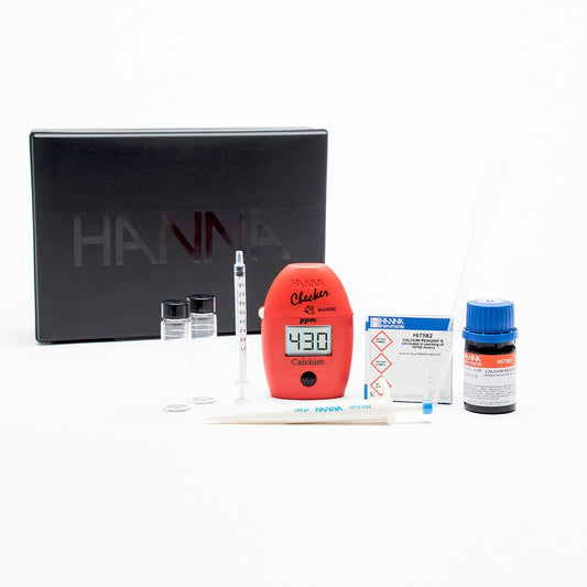 Medidor digital Hanna Checker HI758 para calcio preciso en acuarios marinos y reef.