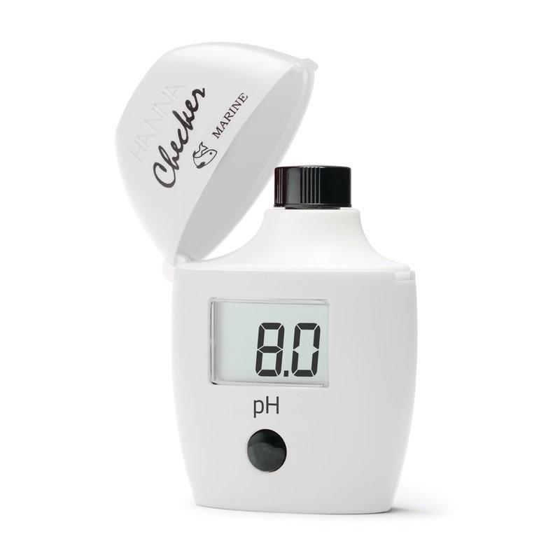 Medidor digital Hanna Checker pH HI780 preciso para el control de acuarios marinos.